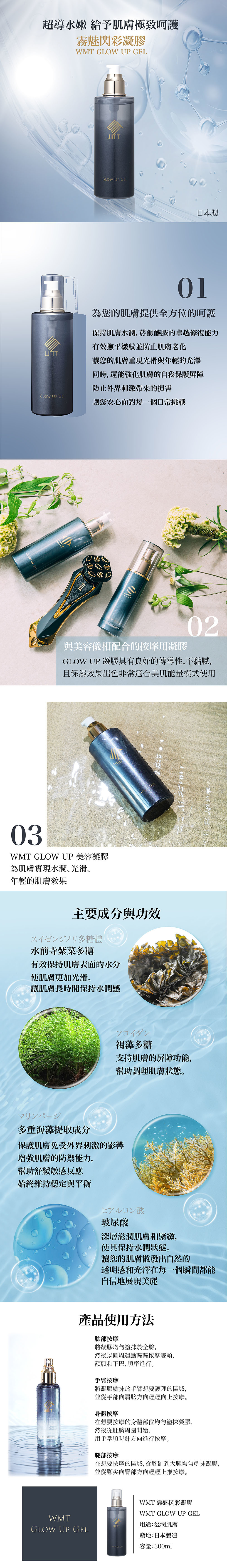 【新品未開封】WMT GLOW UP GEL グローアップジェル　300ml 美顔器用マッサージジェル WMTグローアップ ジェル - 💠高級美顔