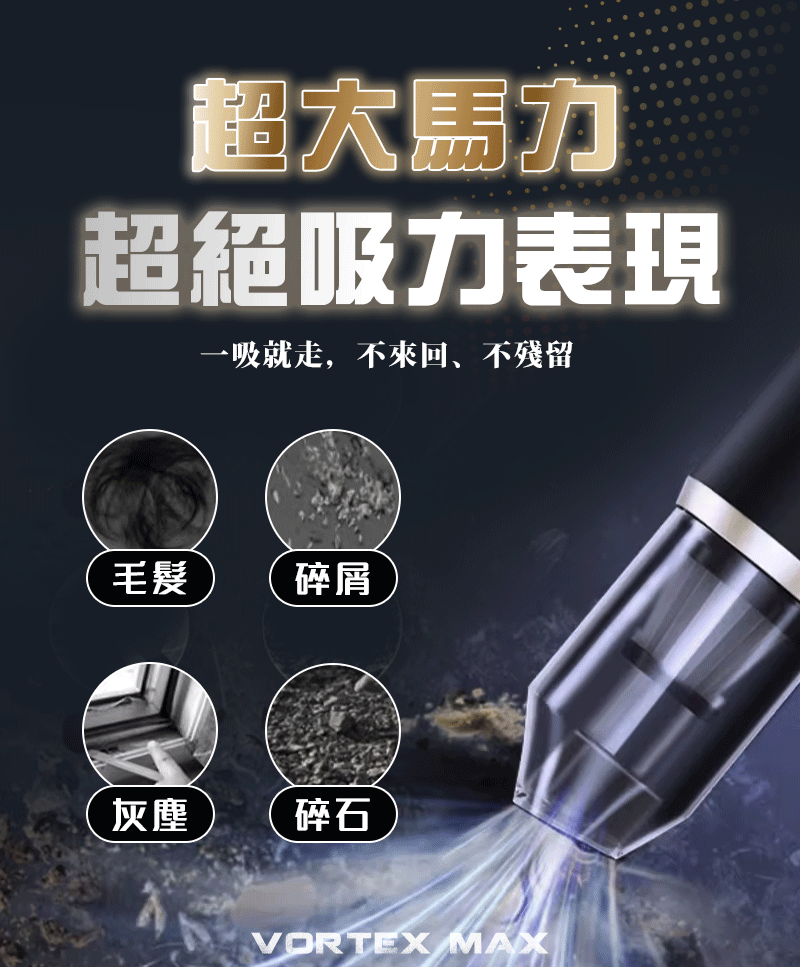 黑熊市集｜小鋼炮𝗣𝗿𝗼車用吸塵器💨- 強勁吸力❗ 3秒清潔完成，乾淨度