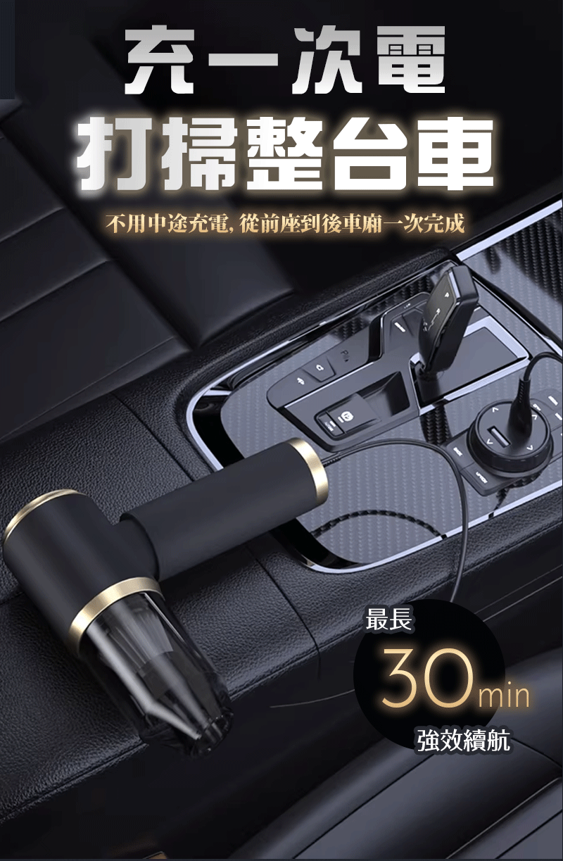 黑熊市集｜小鋼炮𝗣𝗿𝗼車用吸塵器💨- 強勁吸力❗ 3秒清潔完成，乾淨度
